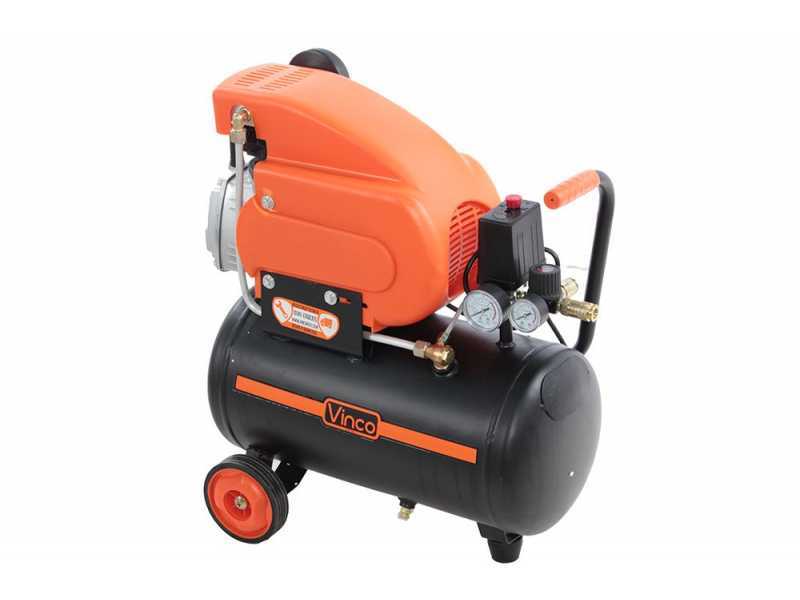 Vinco BDM24/FDL24 - Compressore aria elettrico carrellato - Motore 2 HP - 24 lt