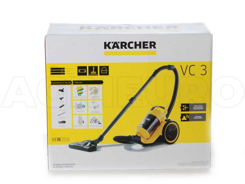 Aspirapolvere a traino Karcher VC 3 senza sacco - con tecnologia multiciclonica - 700 W