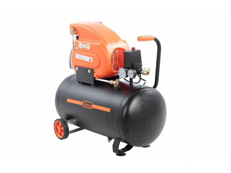 Vinco FDL50 - Compressore aria elettrico carrellato - Motore 2 HP - 50 lt