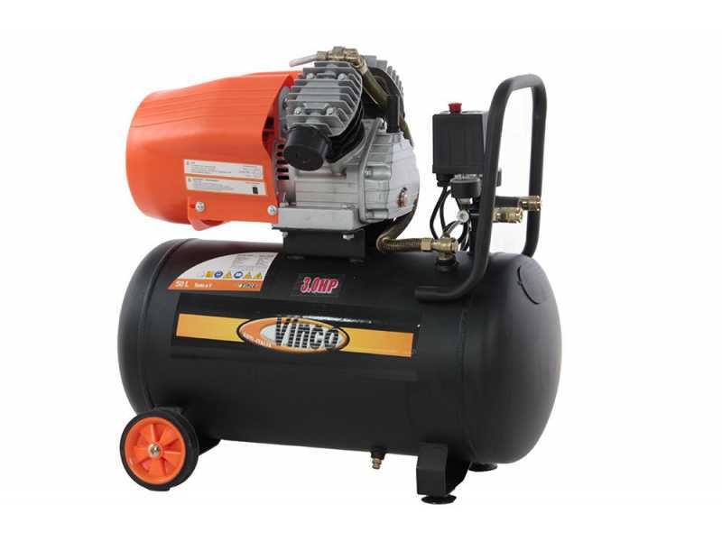 Vinco JN50V - Compressore aria elettrico carrellato - Motore 3 HP - 50 lt