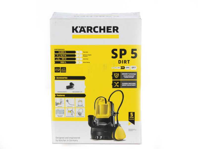 Pompa sommersa elettrica per acque sporche Karcher SP 5 Dirt - elettropompa da 500 watt