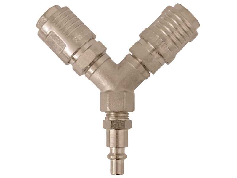 Raccordo rapido ad "Y" (dotato di 2 uscite rapide femmina)