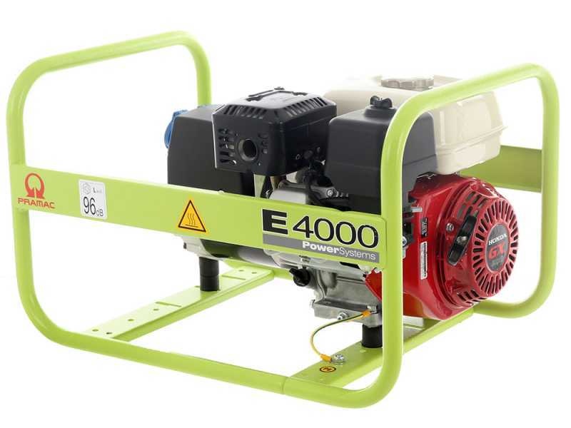 Pramac E 4000 - Generatore di corrente 2,6 kW monofase a benzina - Con motore Honda GX 200