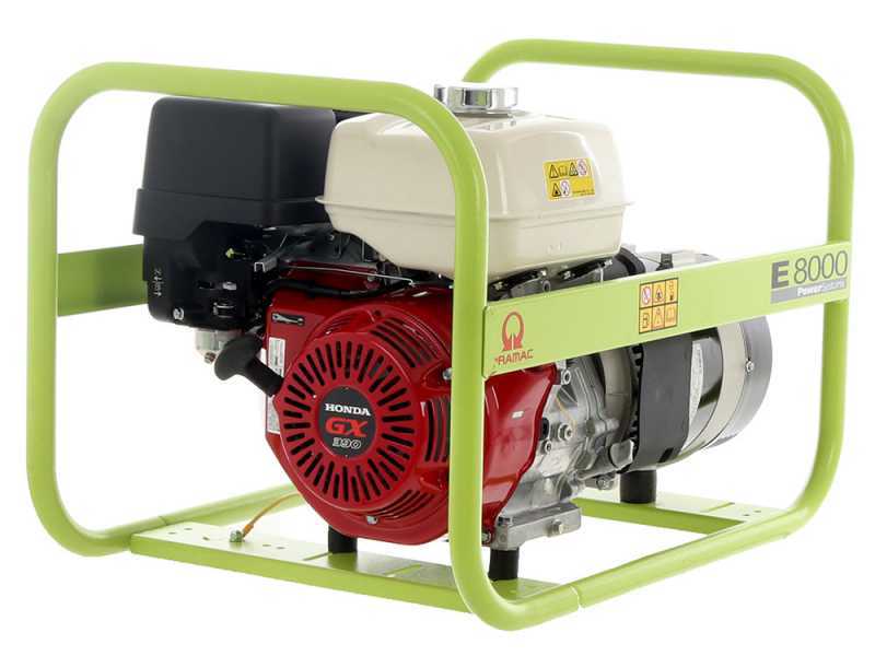 Pramac E 8000 - Generatore di corrente 6.4 kW - Continua 5.4 kW Monofase