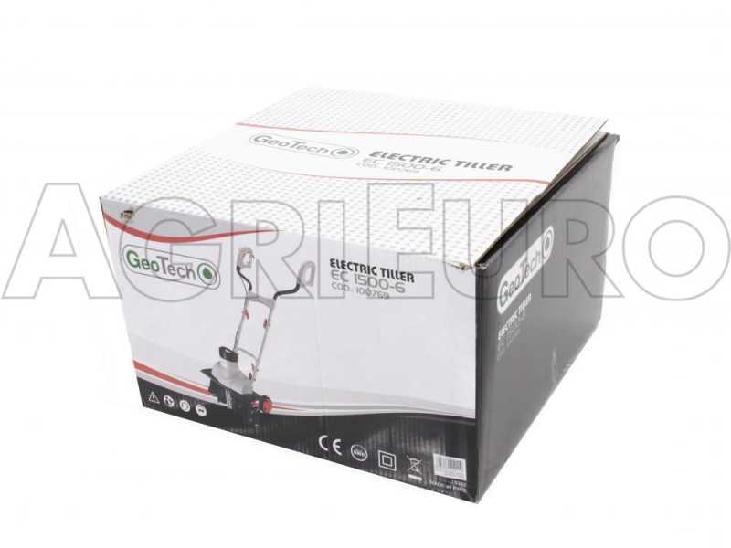 GeoTech EC 1500-6 - Motozappa elettrica - 1500 W - 6 file di zappe