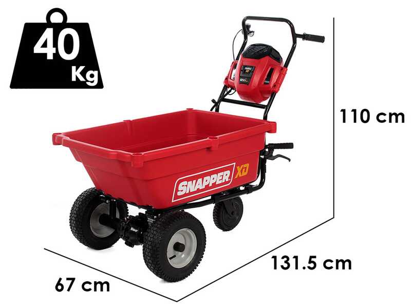 Snapper ESXDUC82 - Carriola elettrica semovente con batteria 82V 4Ah