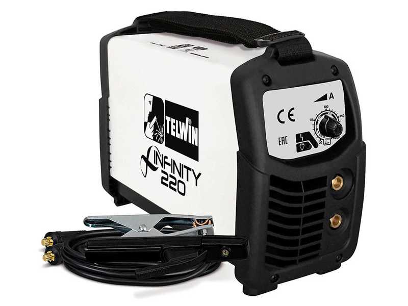 Telwin Infinity 220 - Saldatrice Inverter (MMA, TIG) + Kit, corrente continua (DC)
