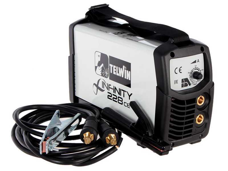 Saldatrice inverter a elettrodo e TIG a corrente continua Telwin Infinity 228 CE - 200A Kit