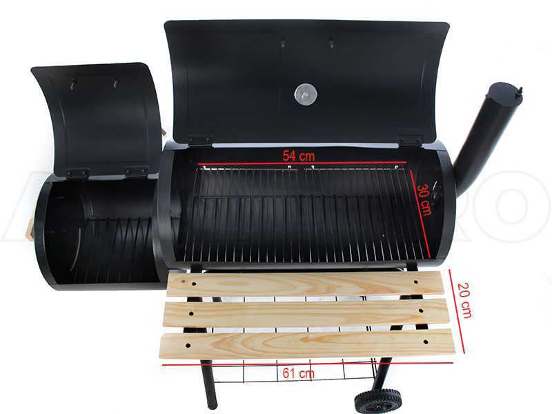 Royal Food CB 400-2 - Barbecue e affumicatore a carbone