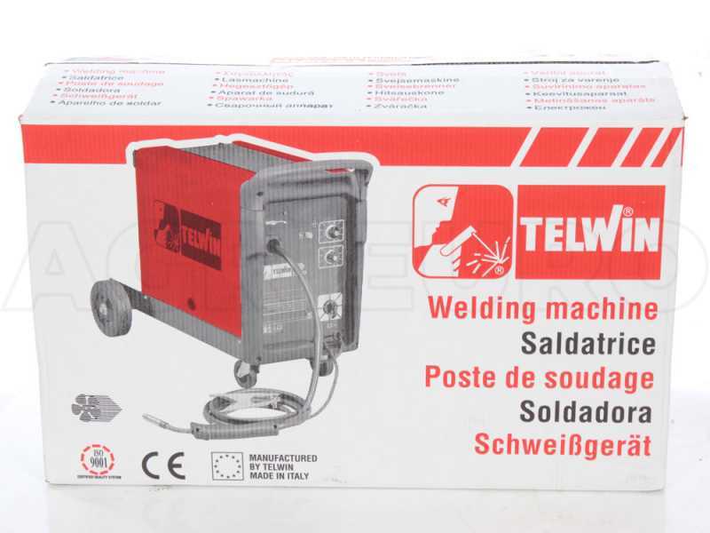 Saldatrice a filo continuo Telwin Telmig 180/2 Turbo - MIG-MAG - accessori e ruote - 230V