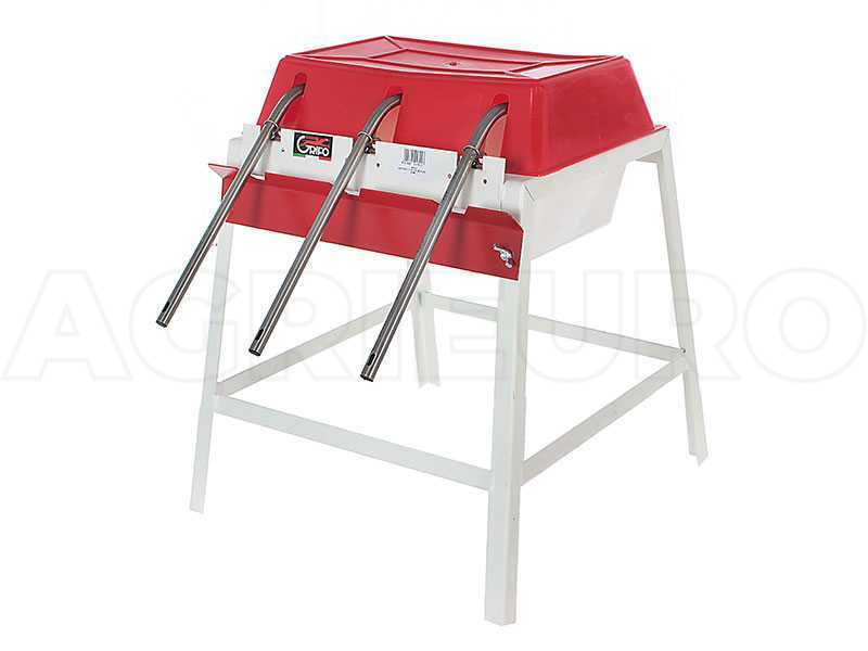 Grifo 3 attacchi - Riempitrice manuale con beccucci inox e serbatoio in plastica