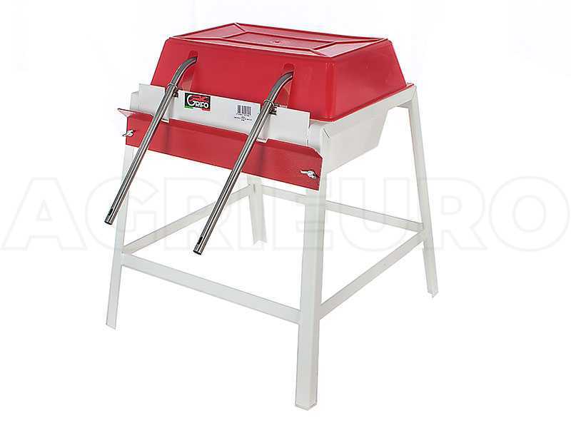Grifo 2 attacchi - Riempitrice manuale con beccucci inox e serbatoio in acciaio smaltato