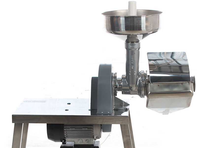 Passapomodoro con banco AE-SM5 INOX con motore elettrico - 600W - 1 Hp