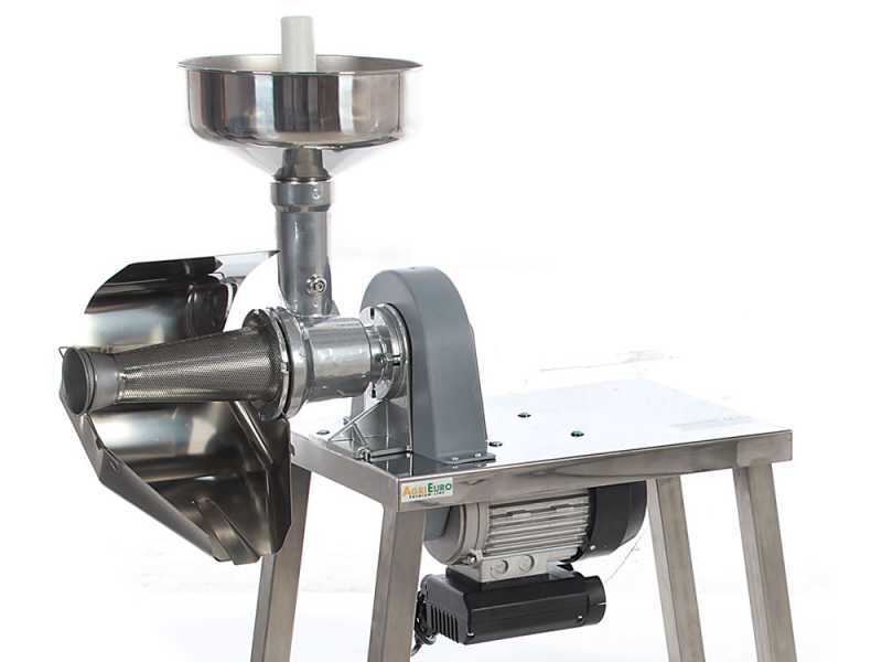 Passapomodoro con banco AE-SM5 INOX con motore elettrico - 600W - 1 Hp