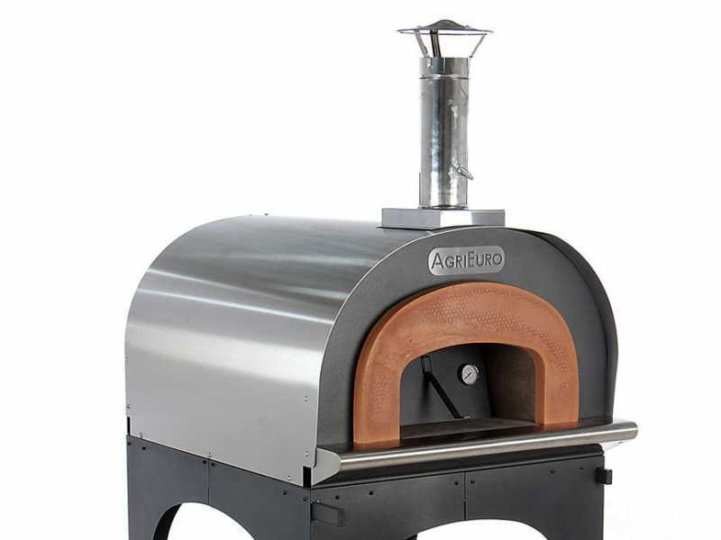 Forno a legna da esterno Cibus INOX 800 - 5 pizze