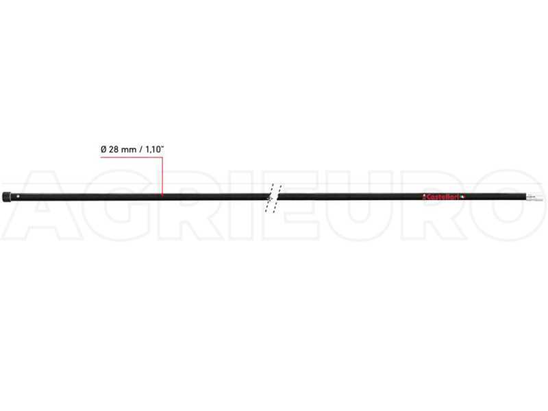 Asta di prolunga pneumatica in carbonio Castellari APF 28 100 PE CARBON - fissa 100 cm