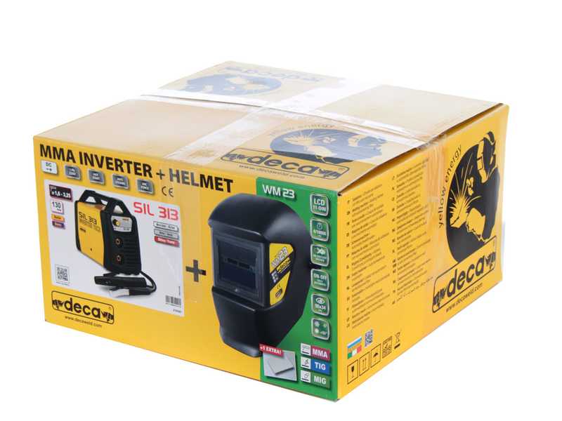 Deca SIL 313 - Saldatrice Inverter (MMA) + Maschera, corrente continua (DC)