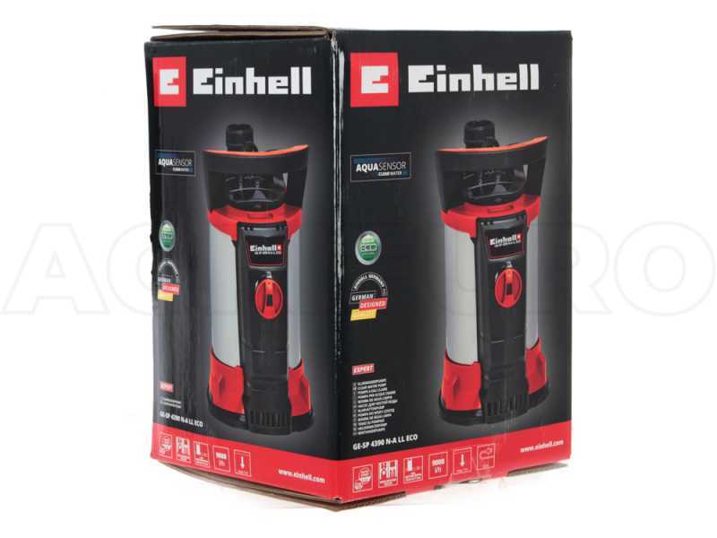 Einhell GE-SP 4390 N A-LL ECO - Pompa sommersa elettrica per acque chiare - con Aquasensor