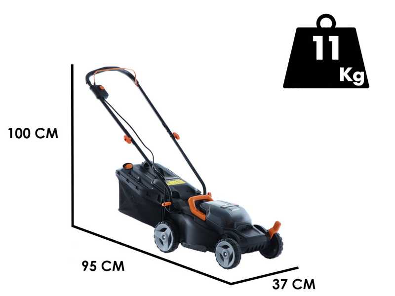 Worx WG779E - Tagliaerba a batteria - 2x20V/2,5Ah - Taglio 34 cm