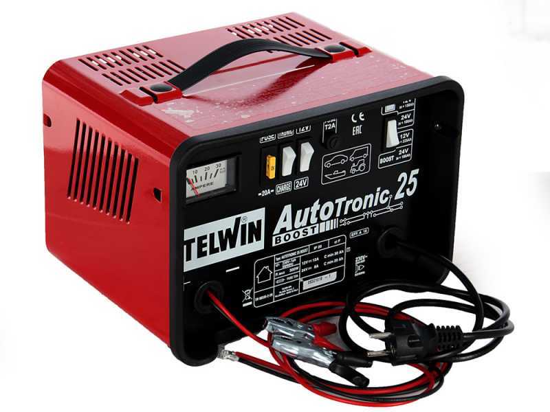 Telwin Autotronic 25 Boost - Caricabatterie auto e mantenitore - batterie al Piombo 12/24V