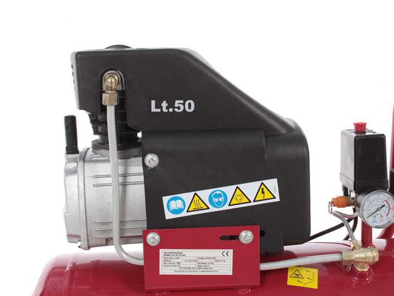 GeoTech AC 50-10-25C - Compressore aria elettrico 50 lt aria compressa - motore 2.5 HP