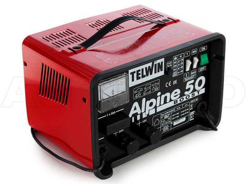 Telwin Alpine 50 Boost - Caricabatterie - batterie WET tensione 12/24V - 1000 W