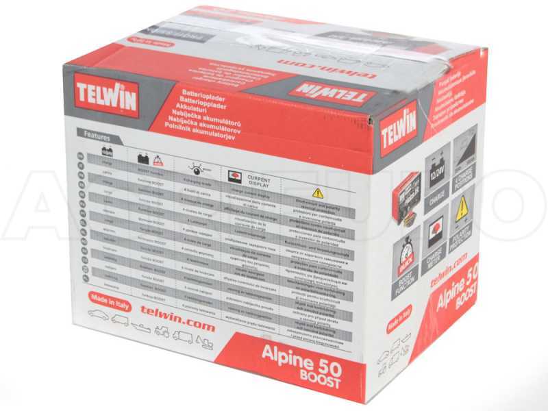 Telwin Alpine 50 Boost - Caricabatterie - batterie WET tensione 12/24V - 1000 W