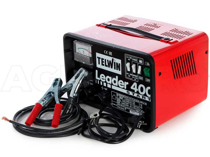Telwin Leader 400 Start - Caricabatterie auto e avviatore - batterie WET/START-STOP 12/24V