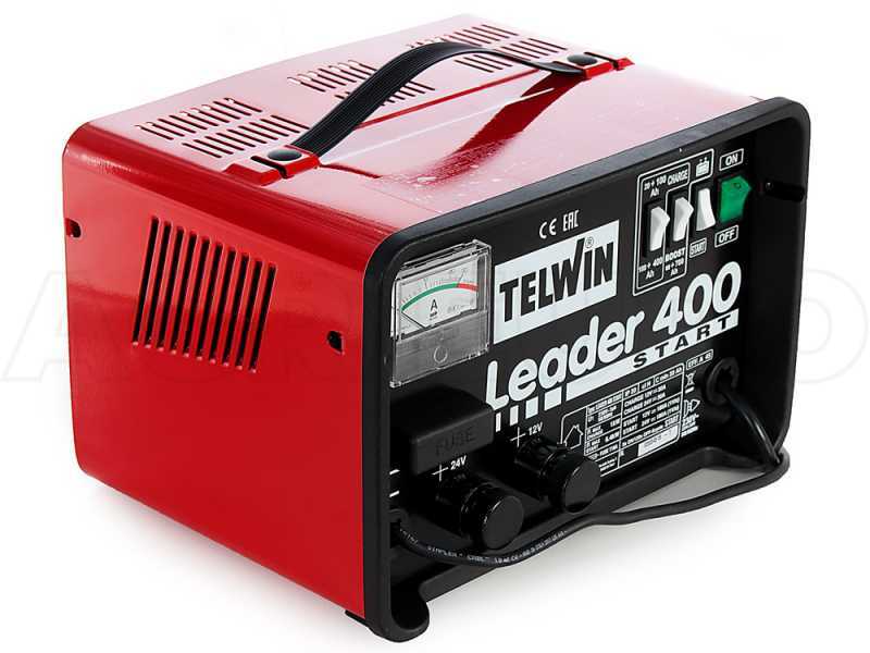 Telwin Leader 400 Start - Caricabatterie auto e avviatore - batterie WET/START-STOP 12/24V