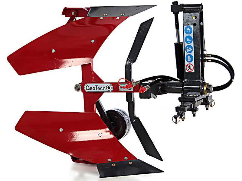 GeoTech DKH - Aratro idraulico reversibile voltaorecchio - Per trattori con attacco a tre punti