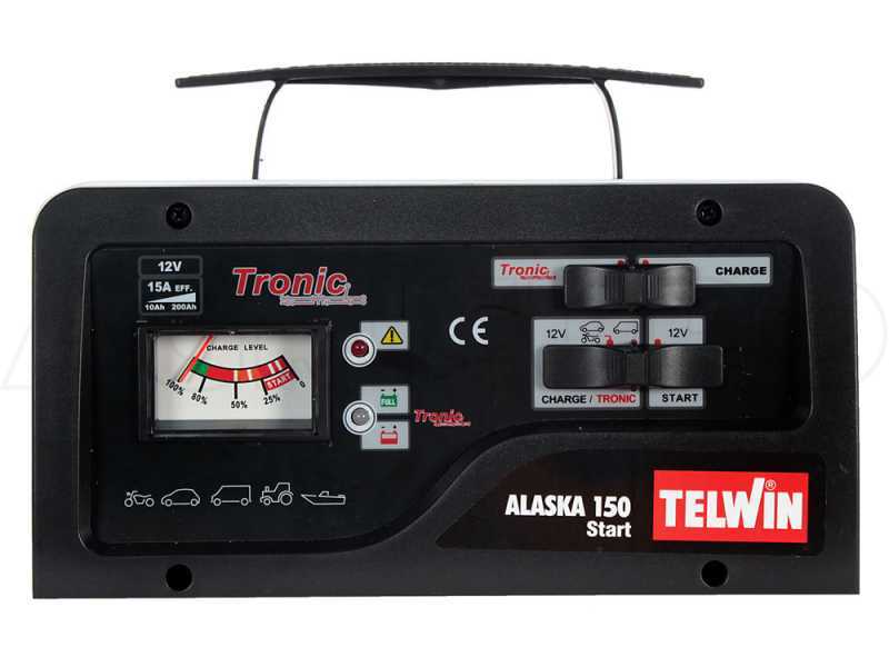 Telwin Alaska 150 Start - Caricabatterie, avviatore e mantenitore - batterie al Piombo 12V