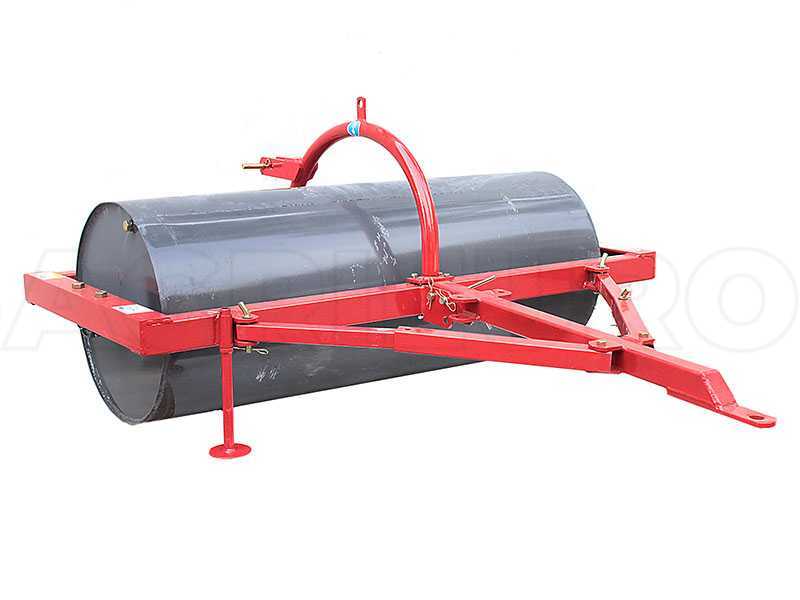 GeoTech LR150 - Rullo agricolo trainato a trattore compattatore, timone di traino + attacco a 3 punti