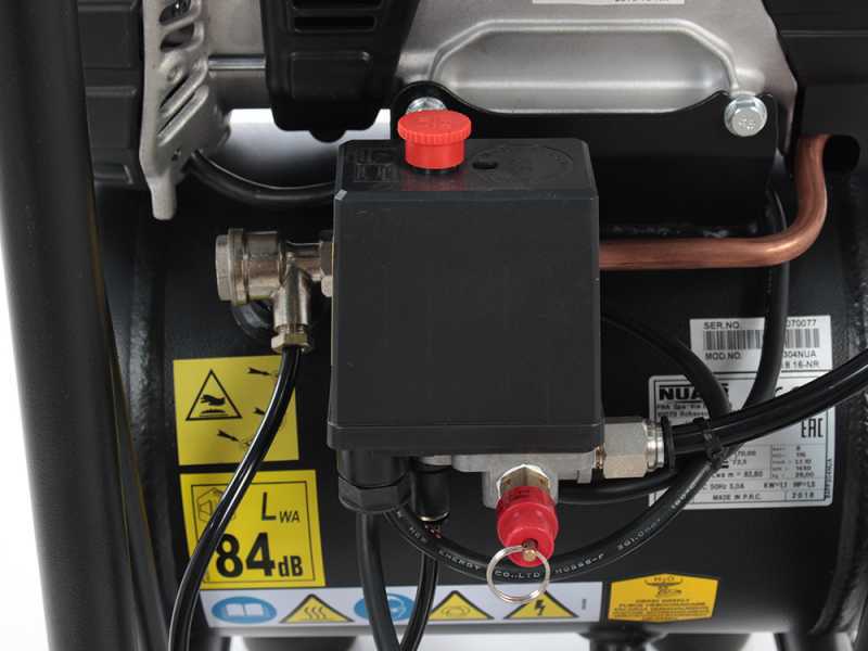 Nuair sil air 244/10 PCM - Compressore aria elettrico verticale monofase, oil-less - Motore 1.5 HP - 10 lt
