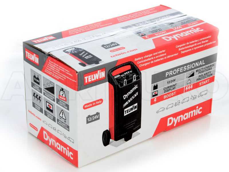 Telwin Dynamic 320 Start - Caricabatterie auto e avviatore - batterie WET/START-STOP 12/24V