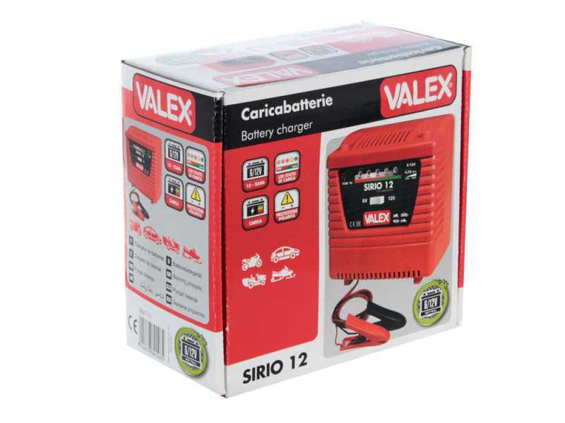 Valex SIRIO 12 - Caricabatterie - batterie da 6 e 12 V - segnalazione a Led della carica
