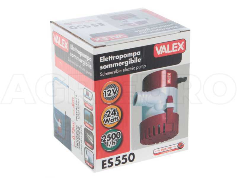 Valex ES550 - Pompa sommersa elettrica per acque chiare - 12V - 0,3Kg