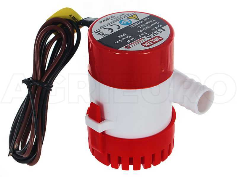 Valex ES550 - Pompa sommersa elettrica per acque chiare - 12V - 0,3Kg