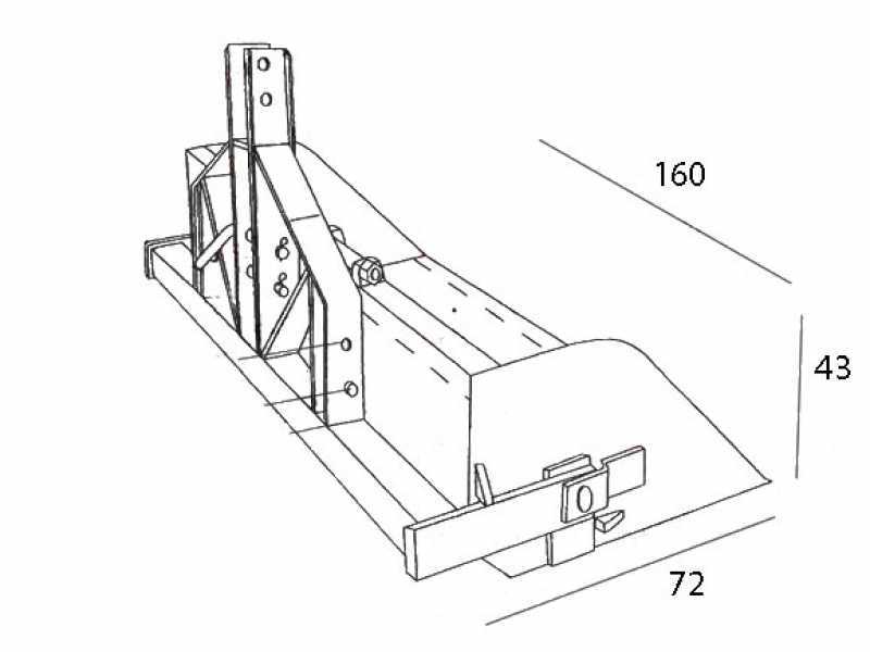 GeoTech 160 cm - Paletta idraulica per trattore - Serie pesante - Portata 700 Kg