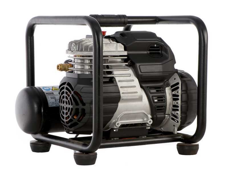 Nuair SIL 244/6 - Compressore aria elettrico portatile monofase silenziato, oil-less  - Motore 1.5 HP - 6 lt