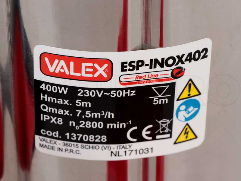 Valex ESP-INOX402 - Pompa sommersa elettrica per acque sporche - 400 W