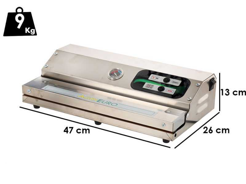Macchina sottovuoto BIG Euro 460 INOX + vuotometro - Barra saldante 47cm