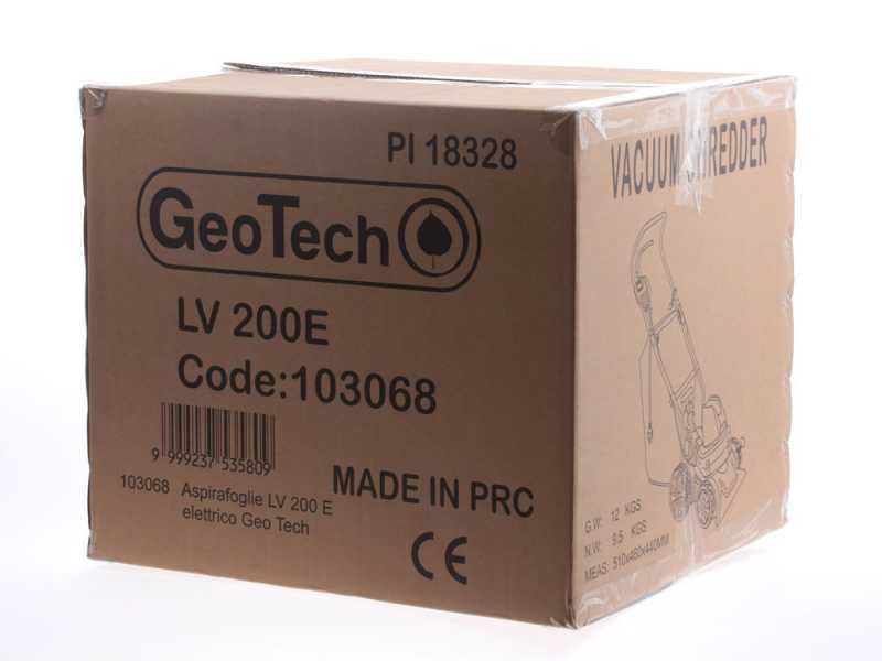 Aspirafoglie a ruote GeoTech LV 200 E - motore elettrico da 1600W - sacco 45 lt - soffiatore