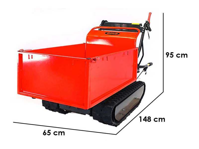 Ama TAG500T - Motocarriola cingolata cassone estensibile - Portata 500Kg