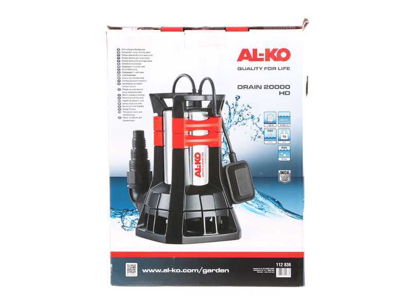 AL-KO DRAIN 20000 HD - Pompa sommersa elettrica acque sporche - 1300W - Multi raccordo