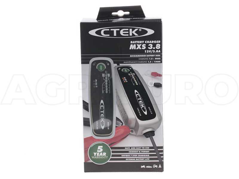 CTEK MXS 3.8 - Caricabatterie e mantenitore di carica automatico - batterie da 12V - 7 fasi