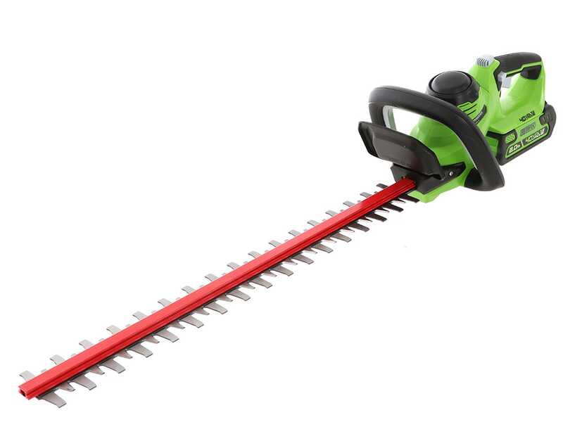 Greenworks G40HT - Tagliasiepi elettrico a batteria 40V/2Ah - Lama da 61 cm