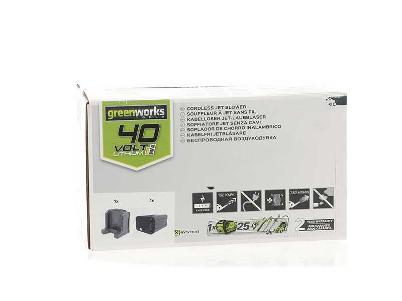 Soffiatore - Aspiratore a batteria Greenworks GD40BV