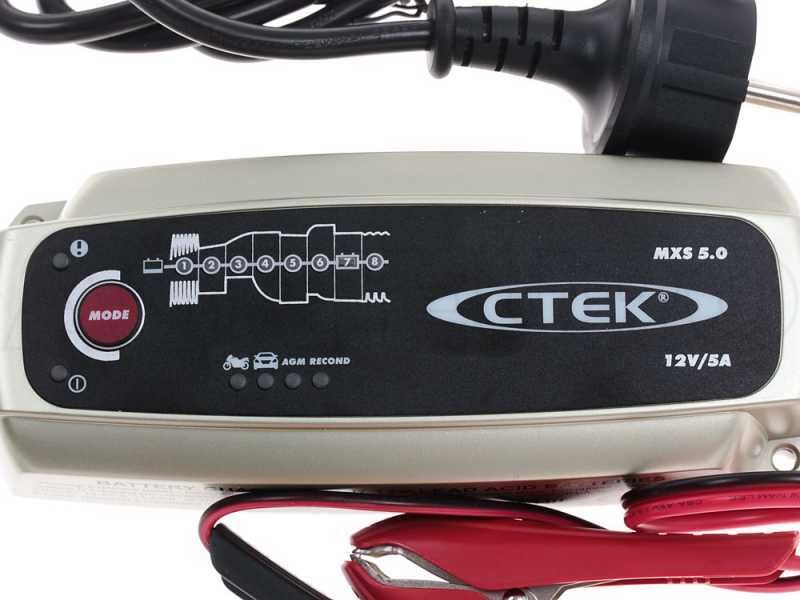 Caricabatteria Manutentore di Carica Batterie AGM GEL - CTEK MXS 5.0 CHECK  BATTERIA TEST CHARGE