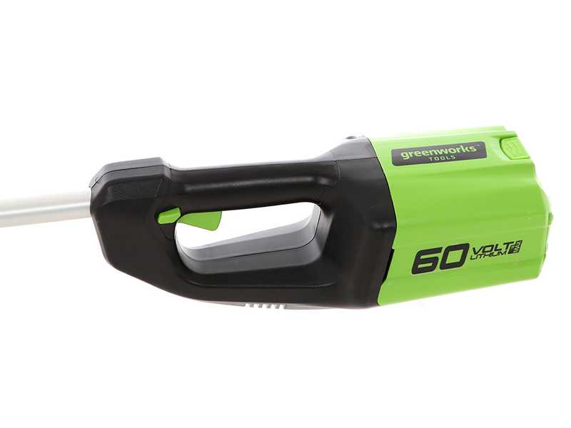 Greenworks GD60PS - Potatore a batteria a spalla su asta di prolunga - Batteria 60V 2Ah