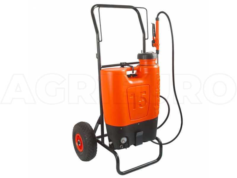 Stocker 1247 - Pompa irroratrice a spalla con trolley - 15L - 12V - 10Ah